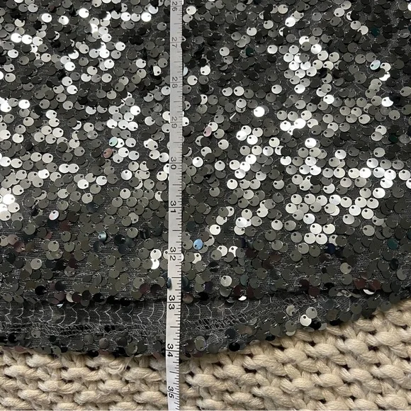 Express Sequined Gray Mini Dress - Picture 4 of 7